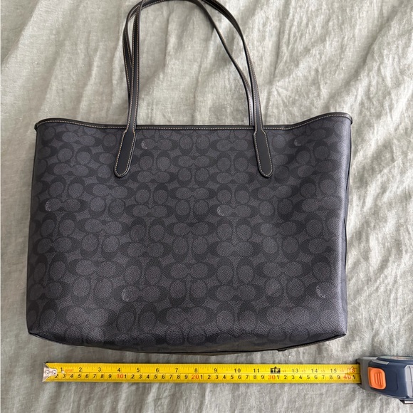 Coach Black Tote with Cat and Moon Design - Picture 5 of 6